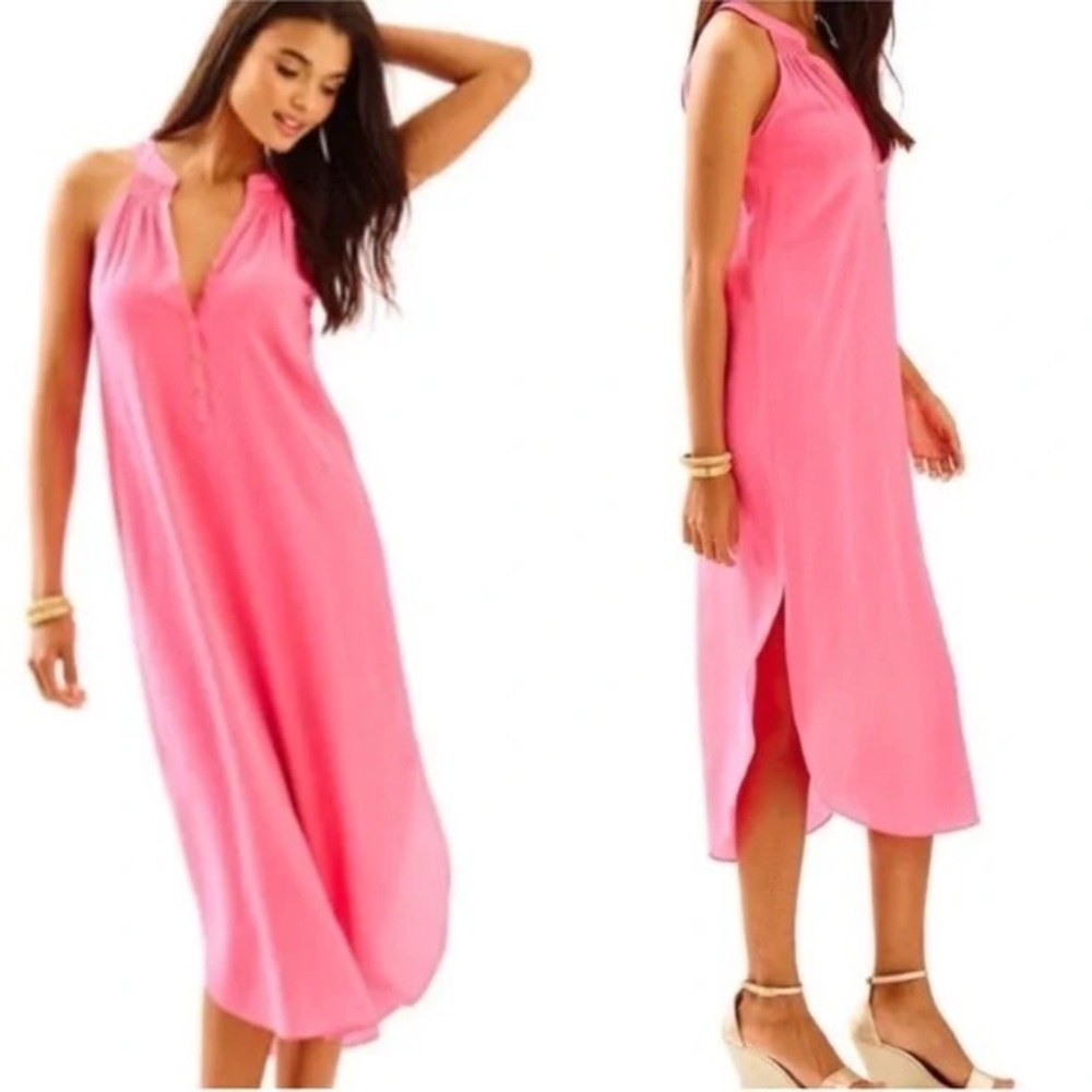 Rare ❤️‍🔥Lilly Pulitzer Sleeveless 💯 % Silk luxurious Dress NEW
